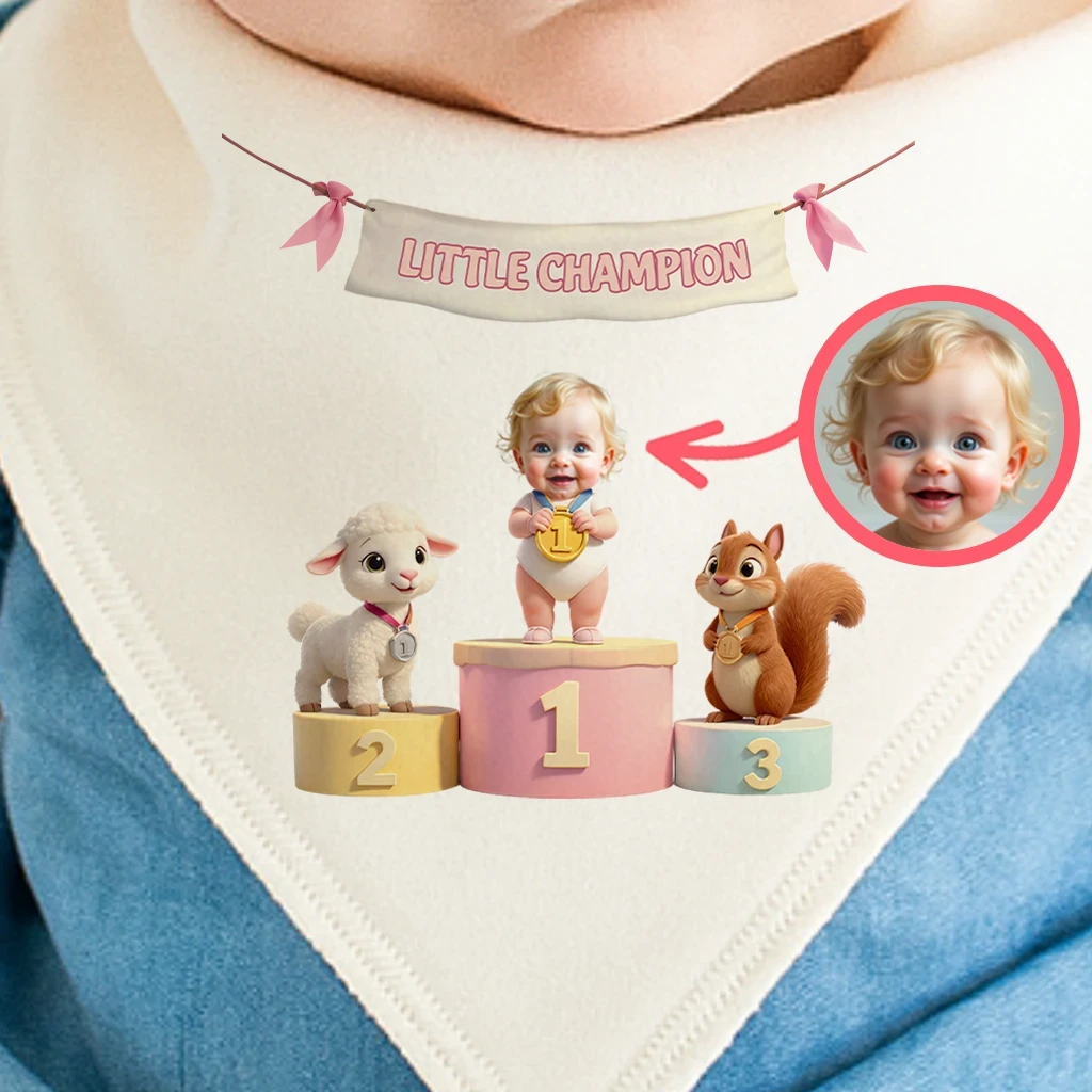 Personalized Sport Baby Bib Art – Customized Little Champion Baby Bib Gifts