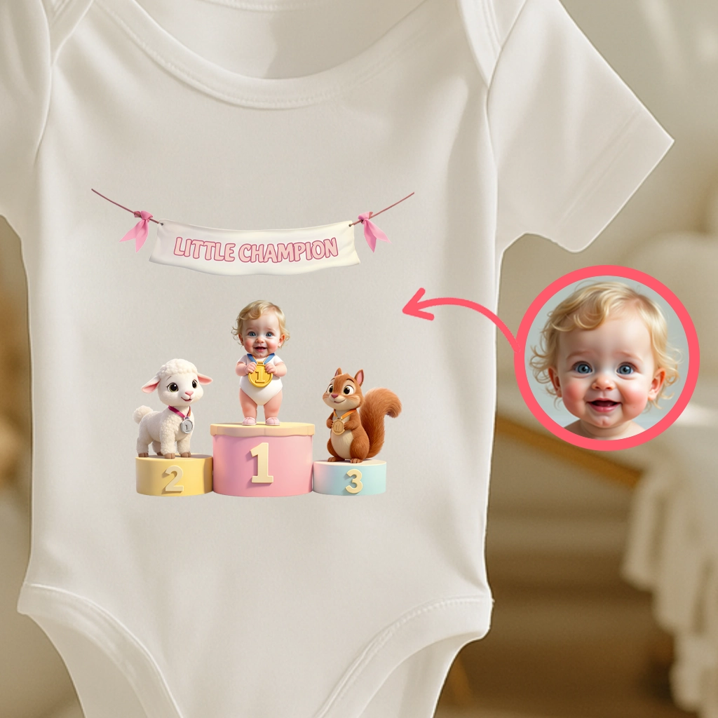 Personalized Little Champion Baby Onesie – Special Decor room & Birthday Gifts for Kids