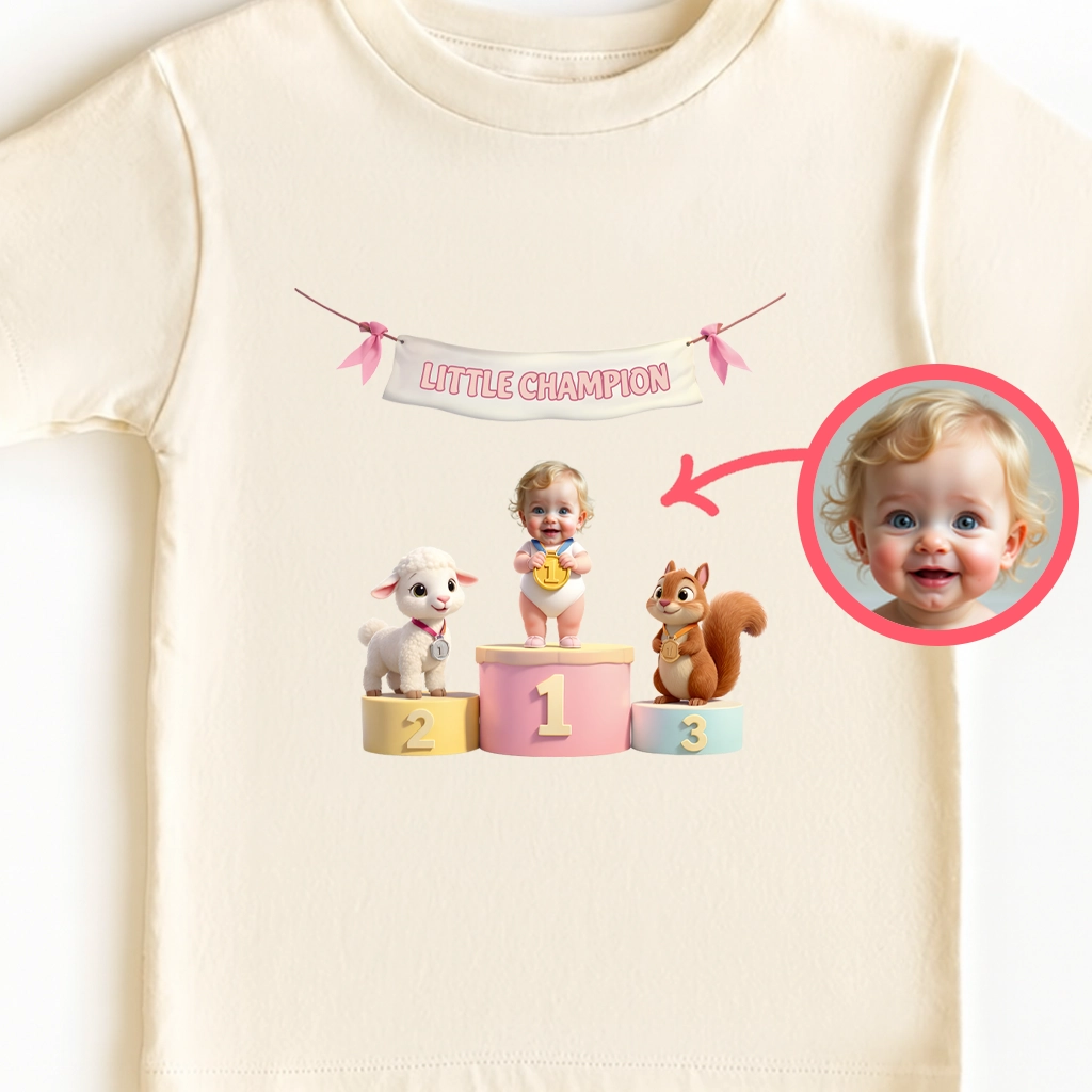 Customized Little Champion T-shirt Art – Personalized Kids Champion Tee Gift