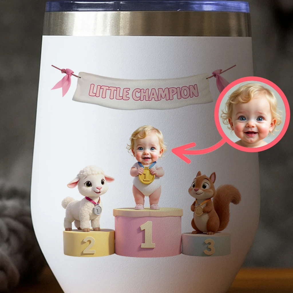 Custom Little Sports Tumbler for Kids – Personalized Little Champion Water Bottle Birthday Gift & Room Decor