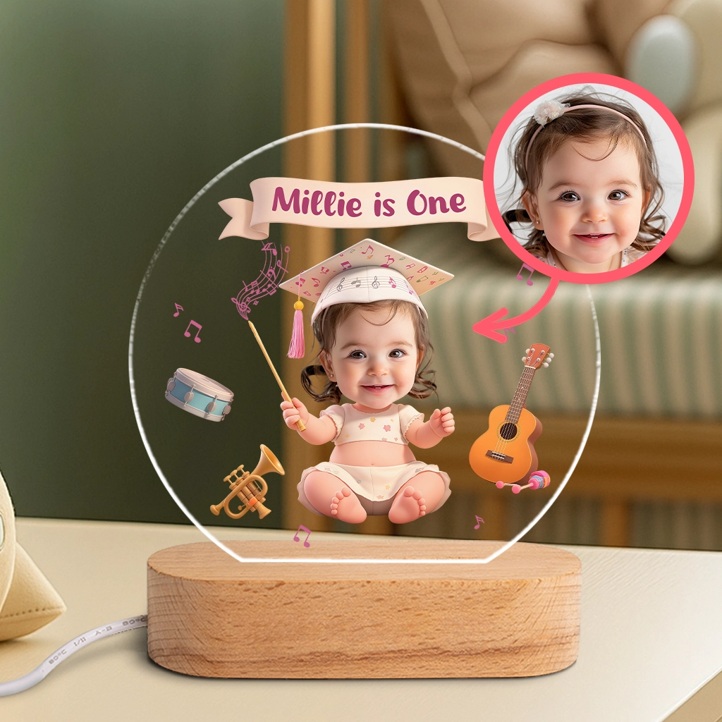 Personalized Musician Nightlight for Kids | A Gentle Light for a Little Maestro | Creative Music Themed Light
