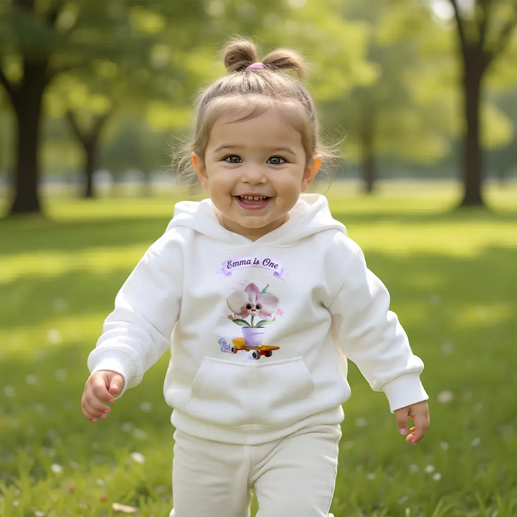 Personalized Orchid Hoodie for Kids | Cozy Gift for Little Unique Hearts | Custom Floral Themed Sweatshirt