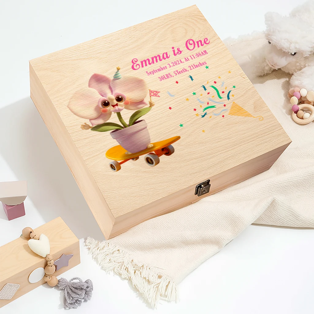 Personalized Orchid Memory Box
