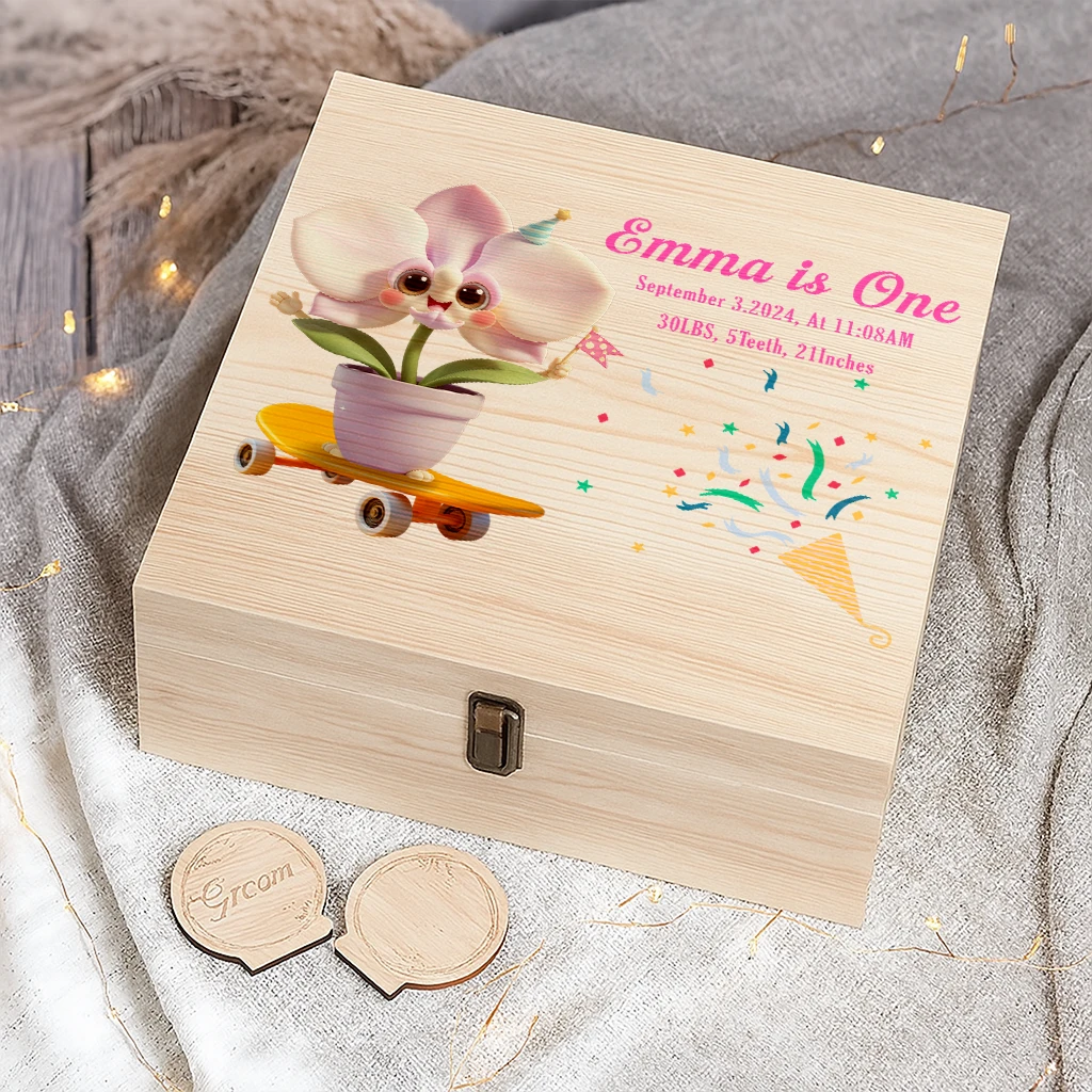 Personalized Orchid Memory Box