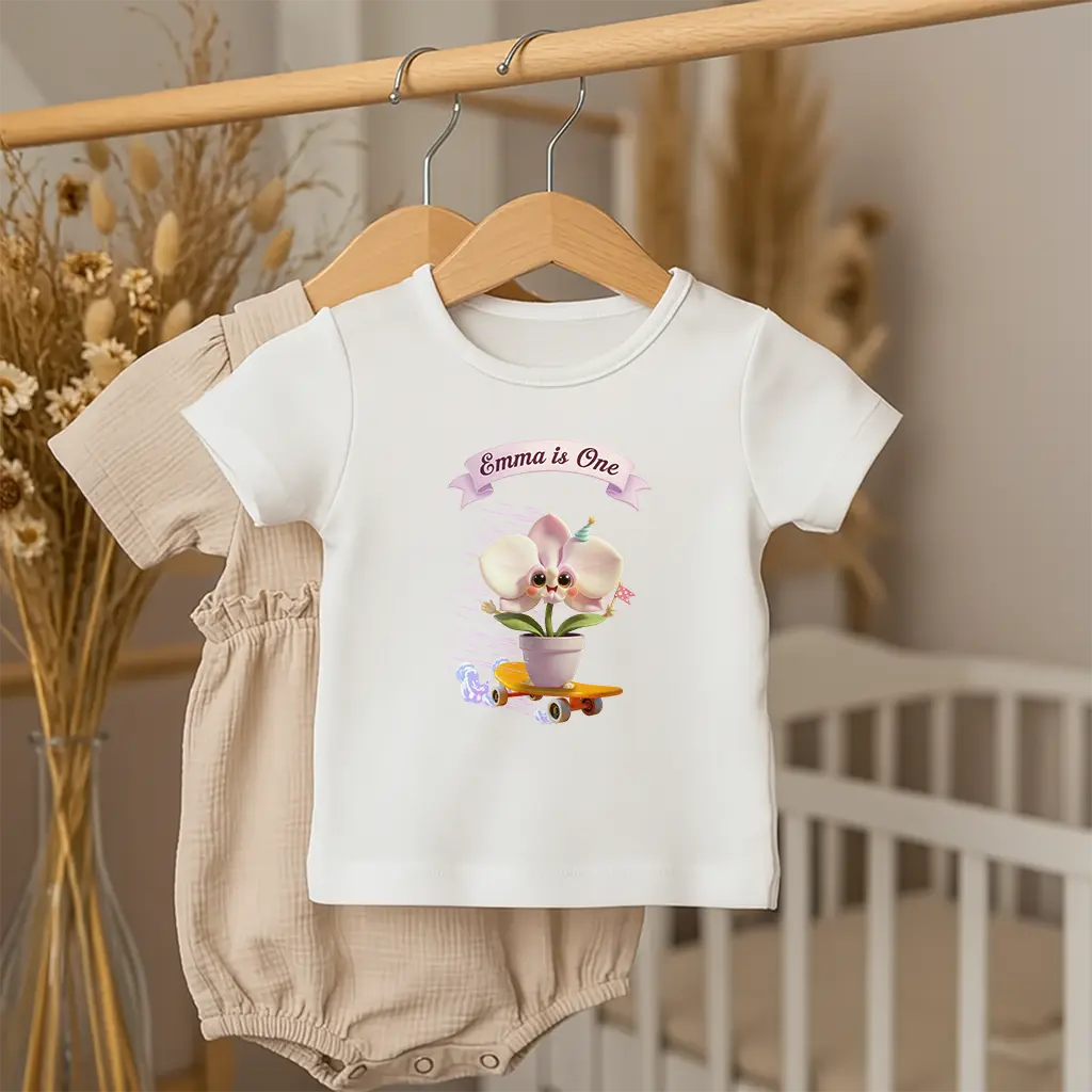 Personalized orchid shirt for kids
