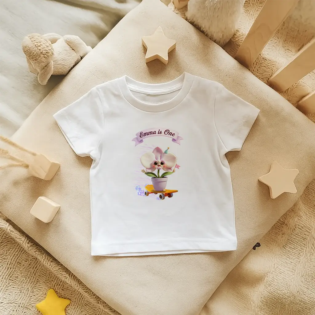 Personalized orchid shirt for kids
