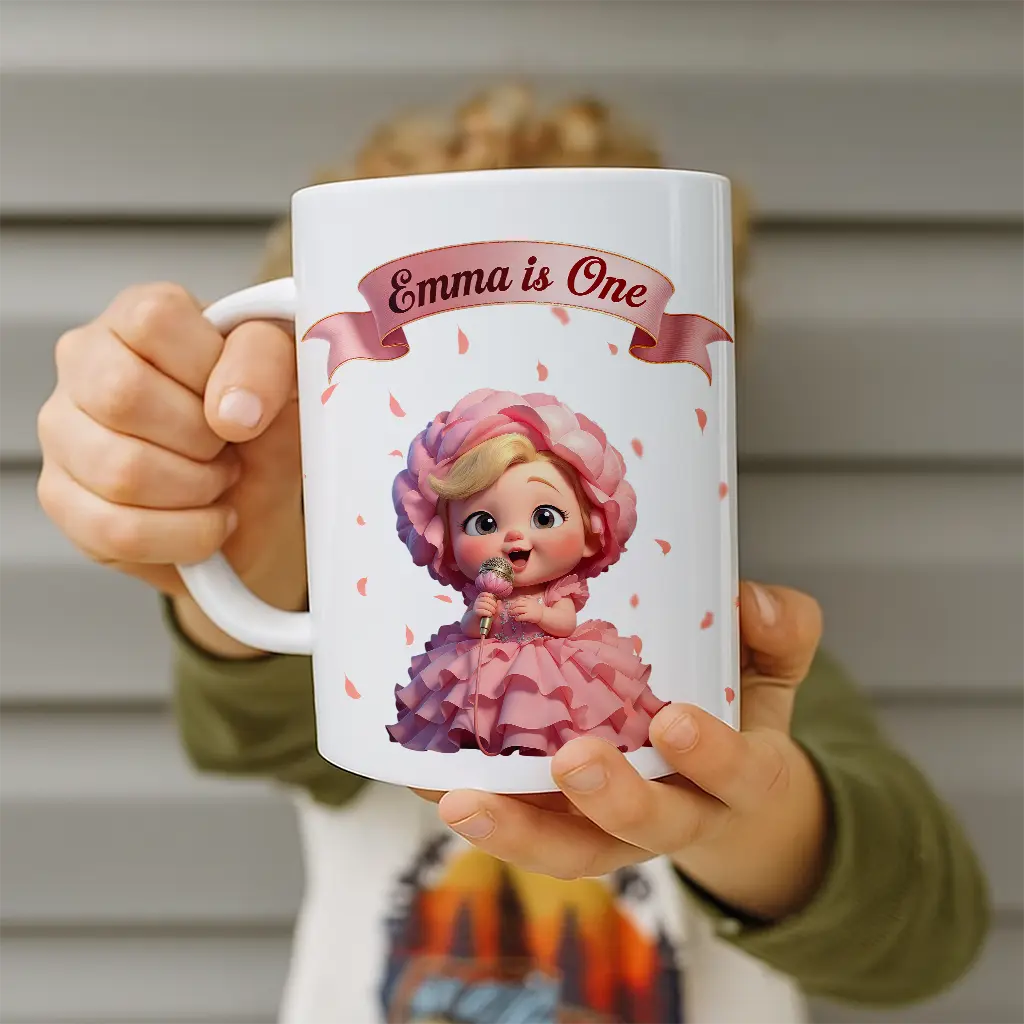 Personalized Peony Mug for Kids