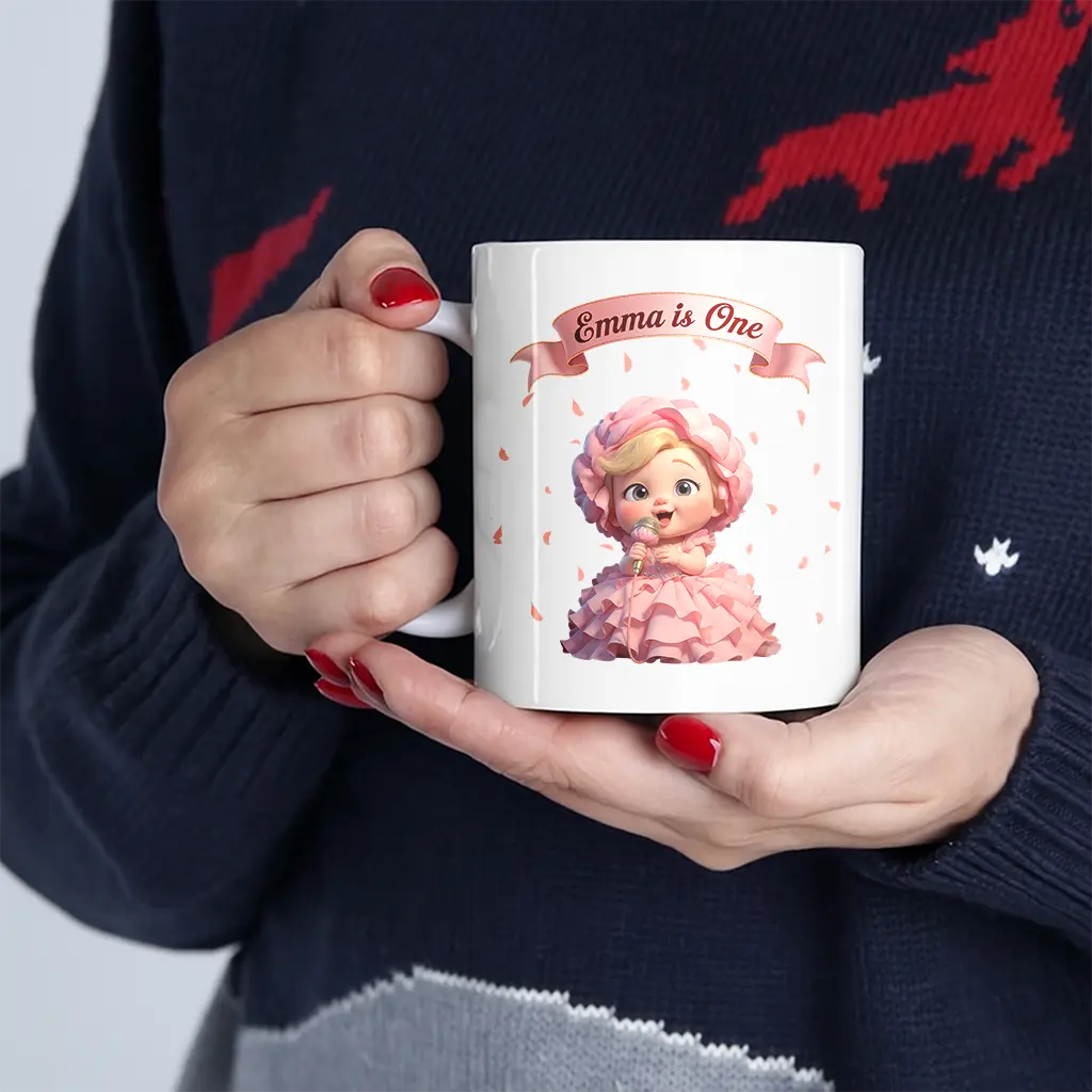 Personalized Peony Mug for Kids