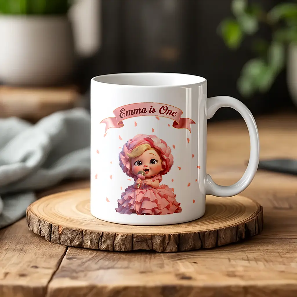 Personalized Peony Mug for Kids