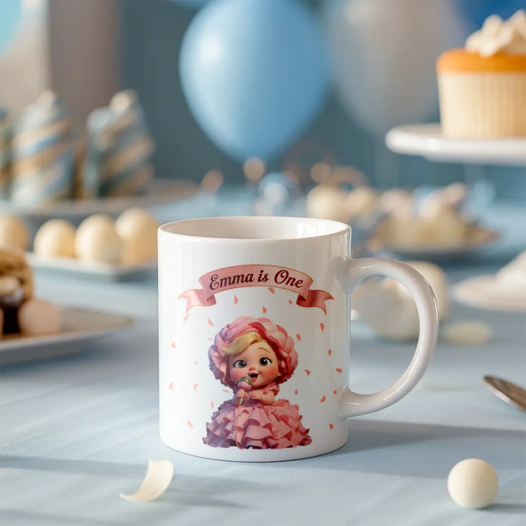 Personalized Peony Mug for Kids
