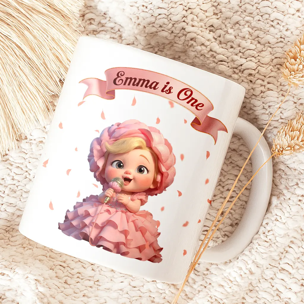 Personalized Peony Mug for Kids