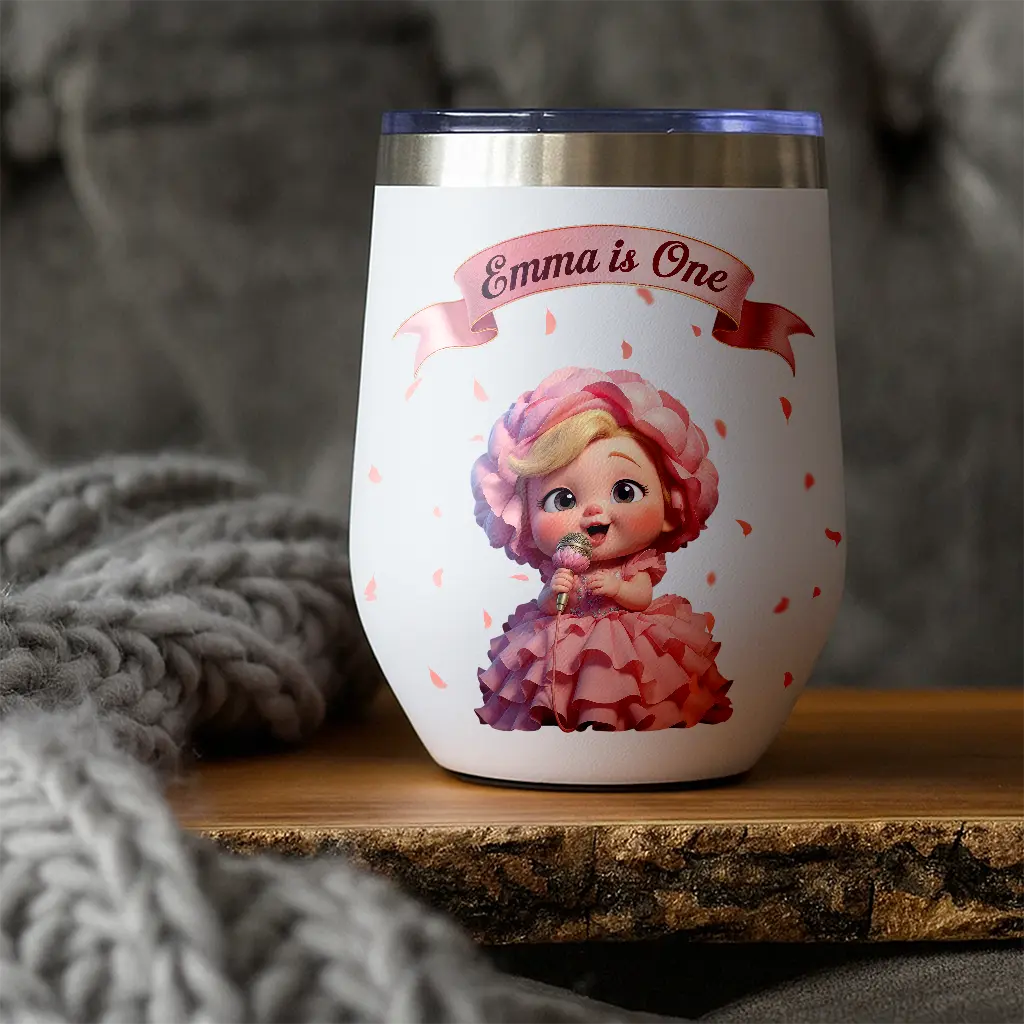 Personalized Peony Tumbler for Kids | A Luxurious Gift for Little Royalty | Opulent Floral Kids’ Drinkware