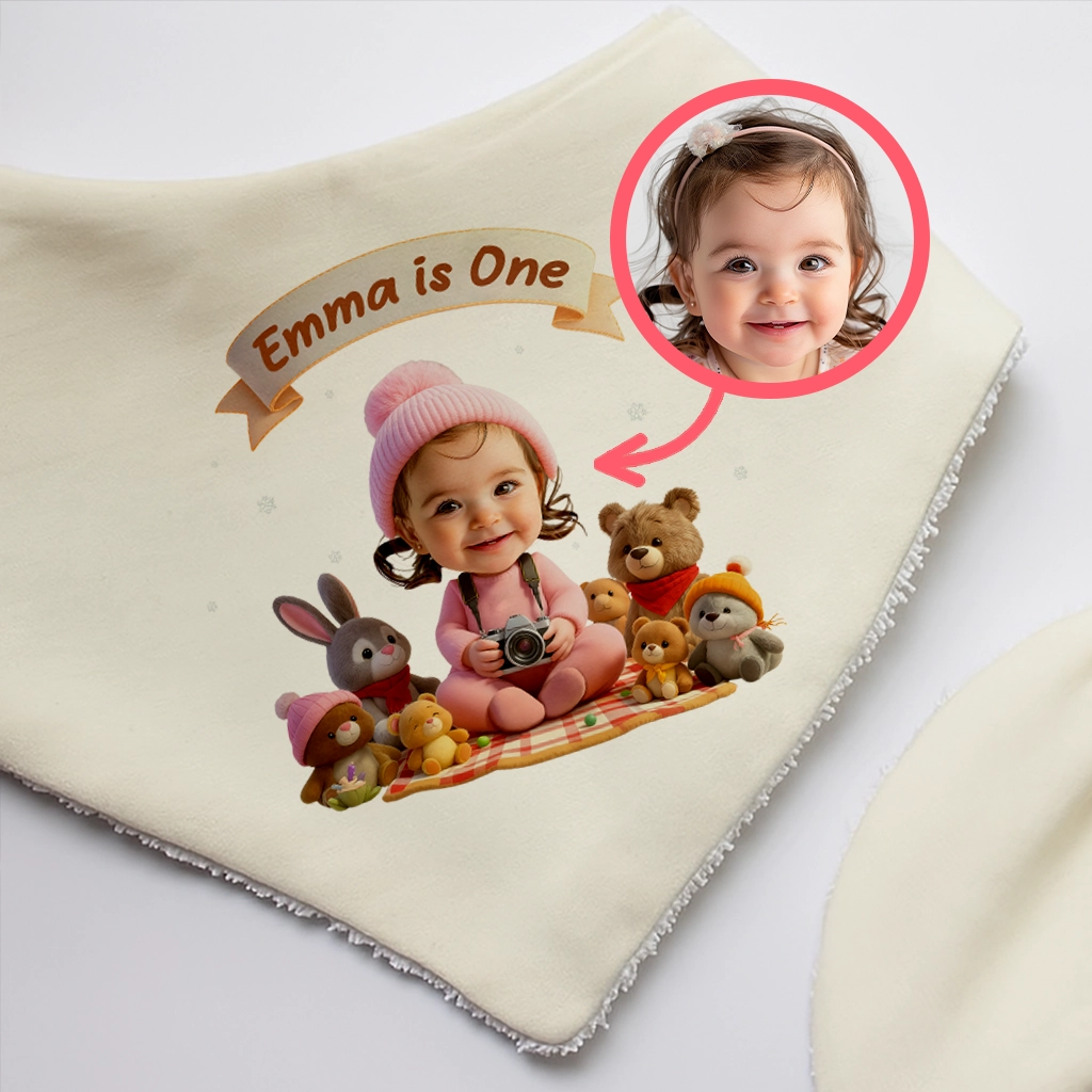Personalized Photographer Baby Bib for Kids| Little Snapshots of Joy Creative Vision Dreams Customized Special Decor Room & Birthday Gifts