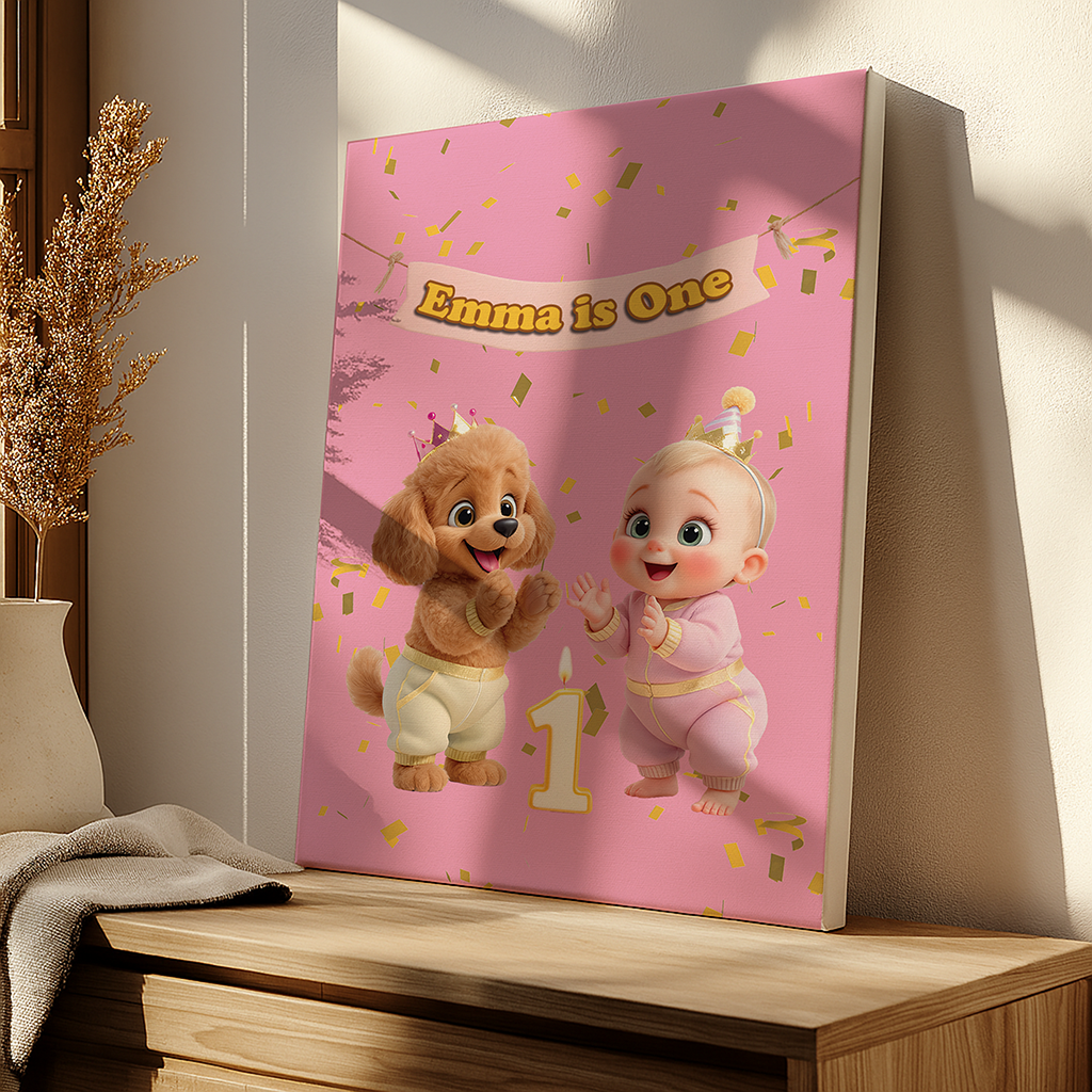 personalized poodle canvas art