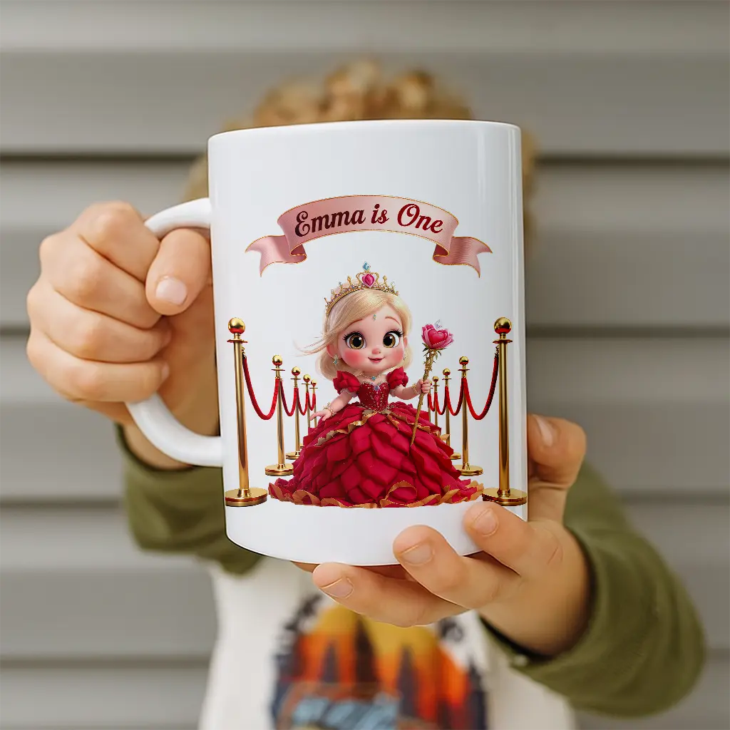 personalized rose mug for kids
