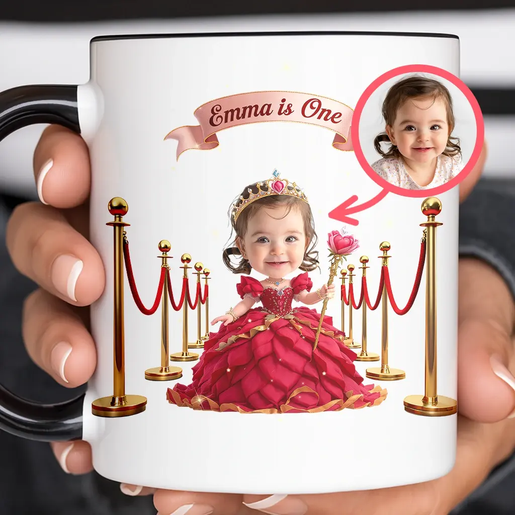 Personalized Rose Mug for Kids | An Elegant Gift for Little Romantics | Floral Kids’ Drinkware