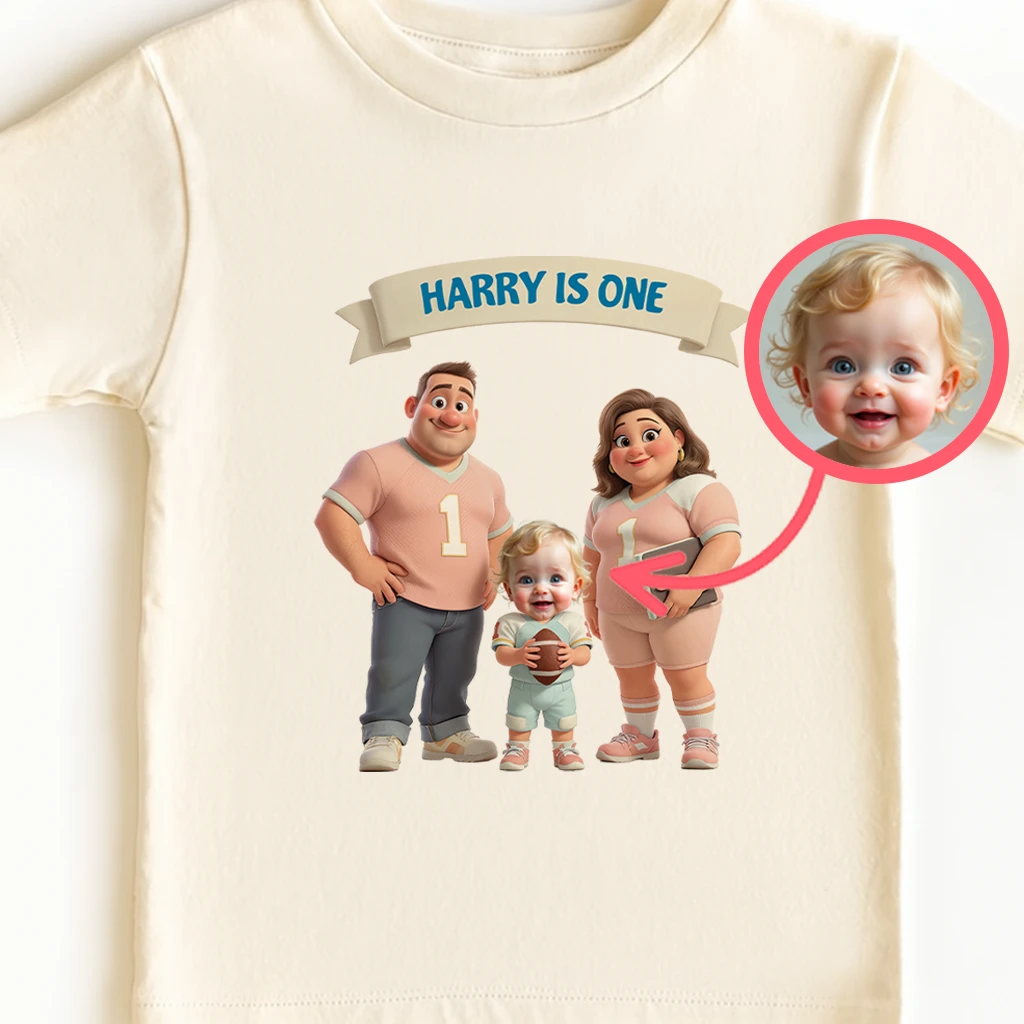 Customized Rugby Family T-shirt Art – Unique Personalized Birthday & Newborn Gifts