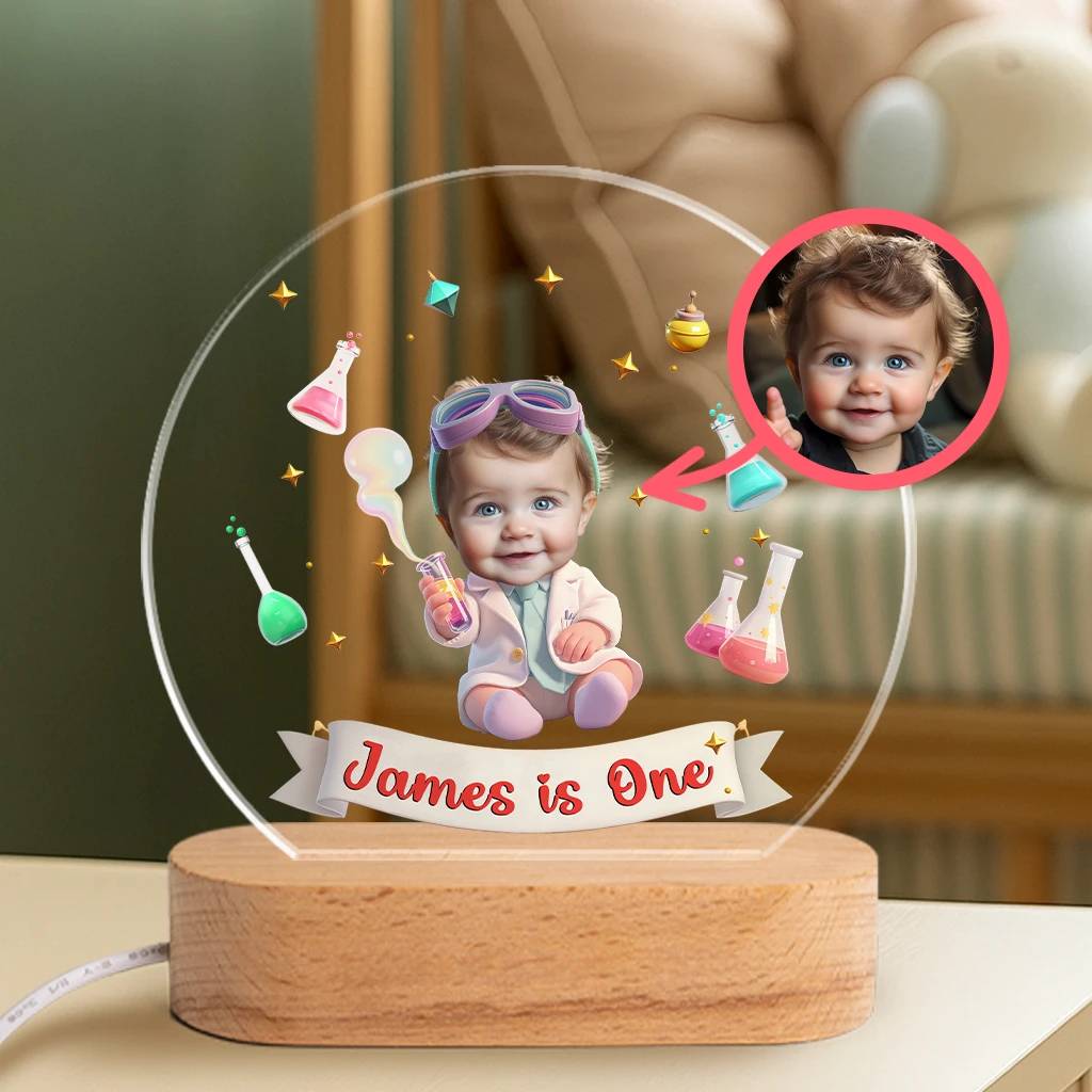 Personalized Scientist Nightlight for Kids – Discovery Dreams Illuminated