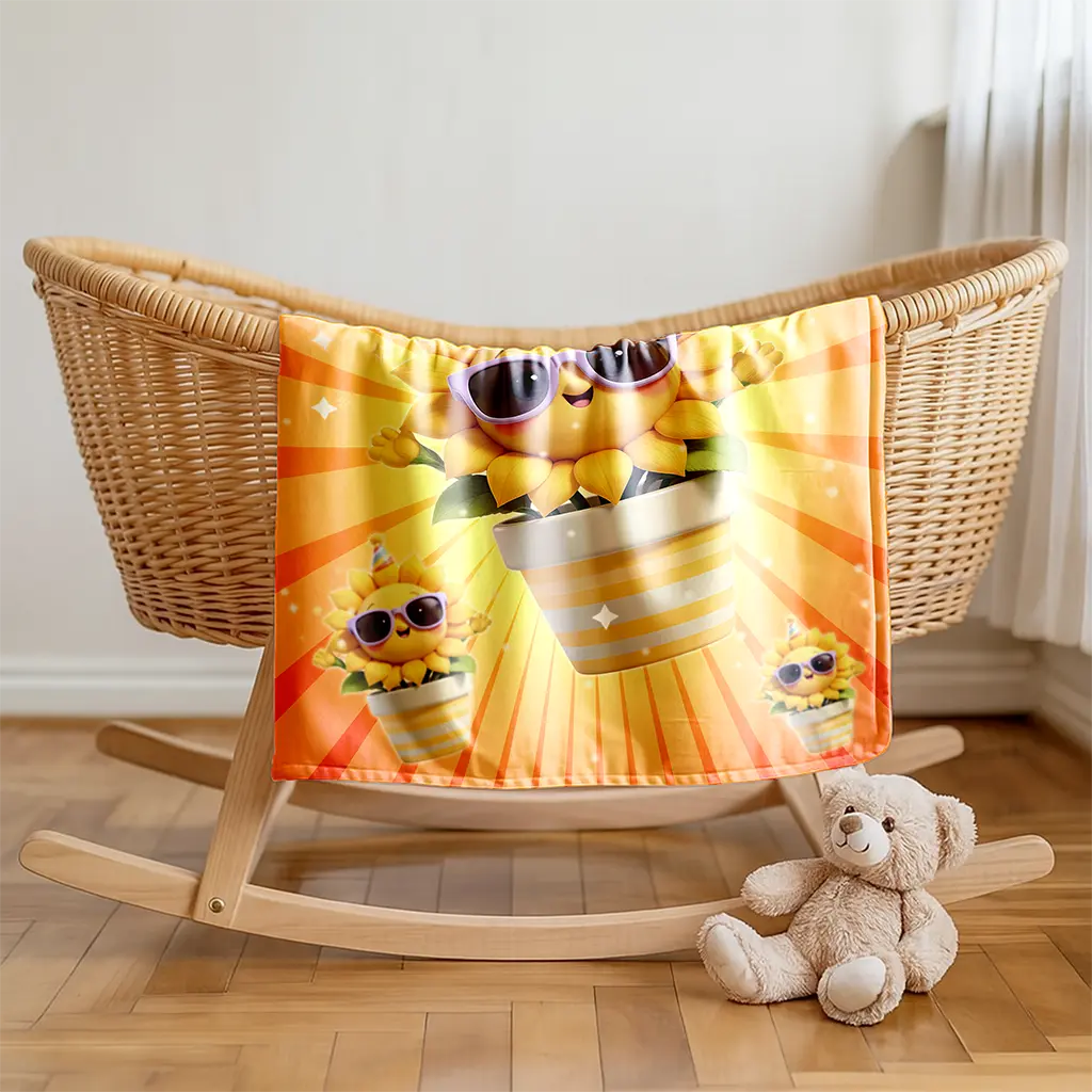 Personalized Sunflower Blanket for Baby