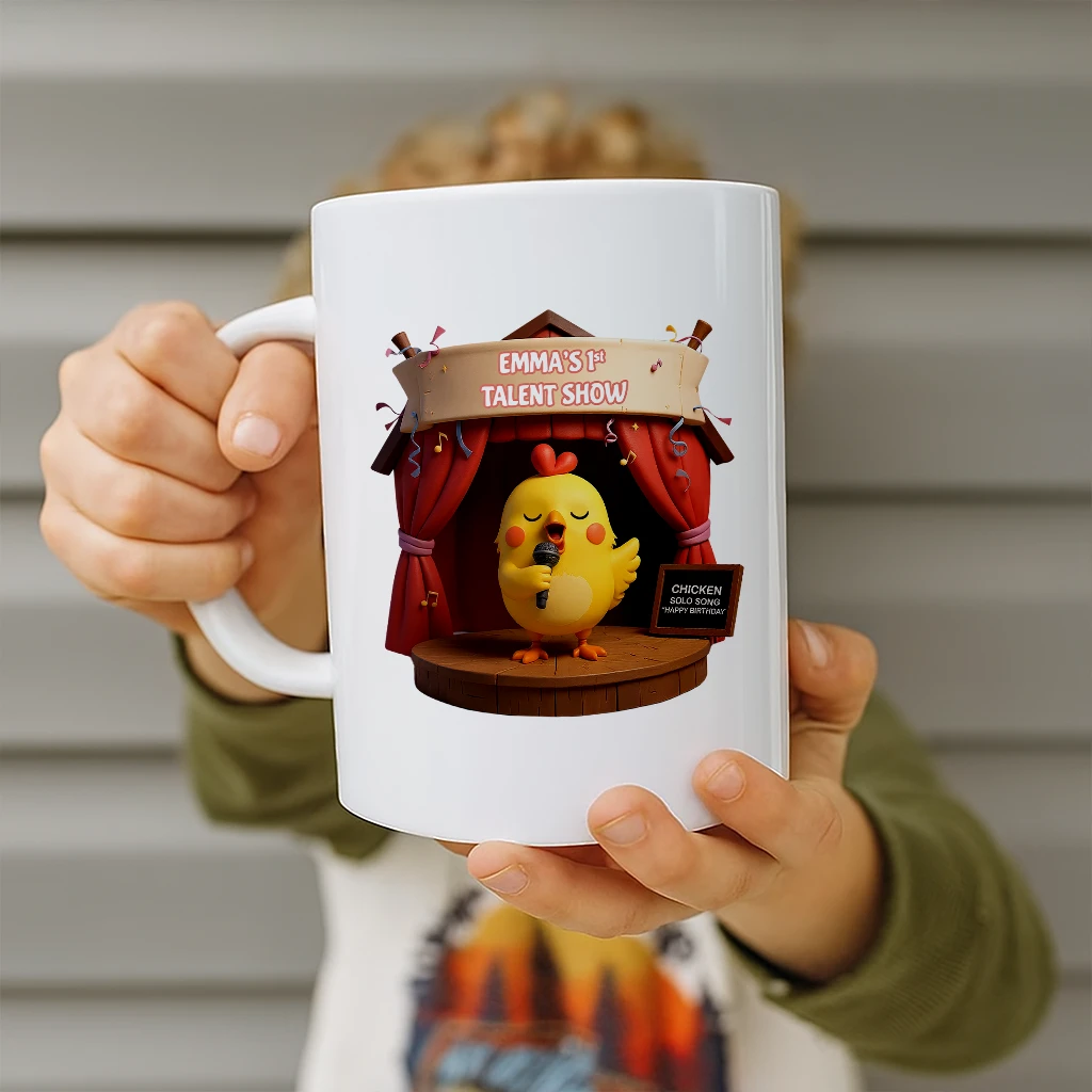 personalized talent show mug art