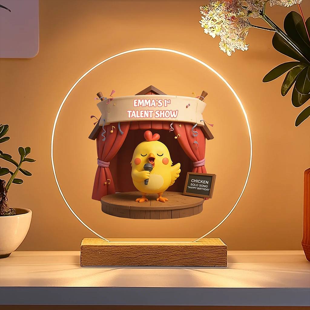 Personalized Talent Show Nightlight for Kids – A Loving Light for Your Little Sunshine – Custom Farm Night Light