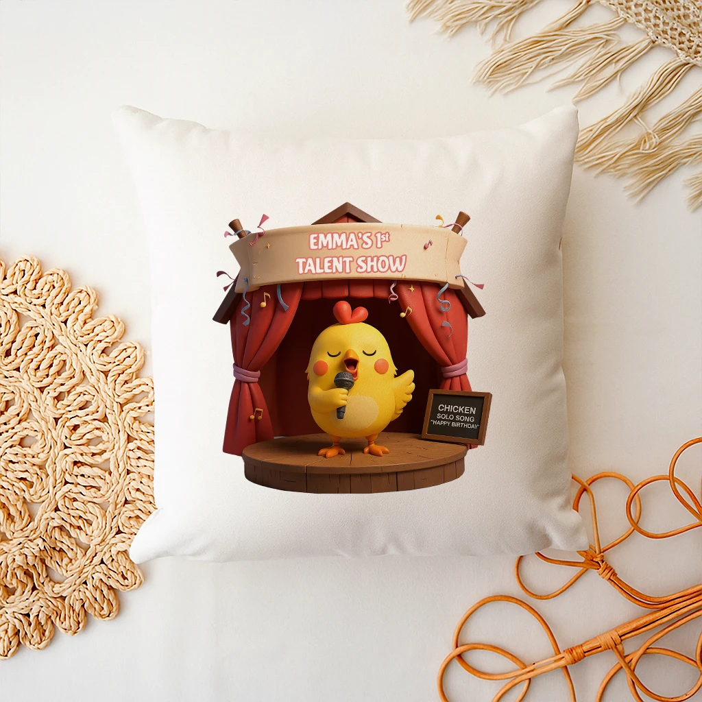 personalized talent show pillow art