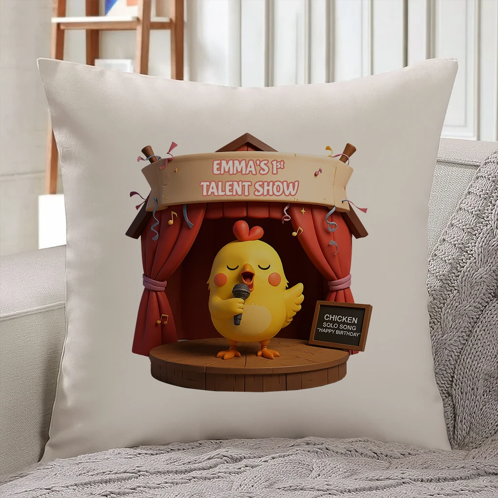 personalized talent show pillow art