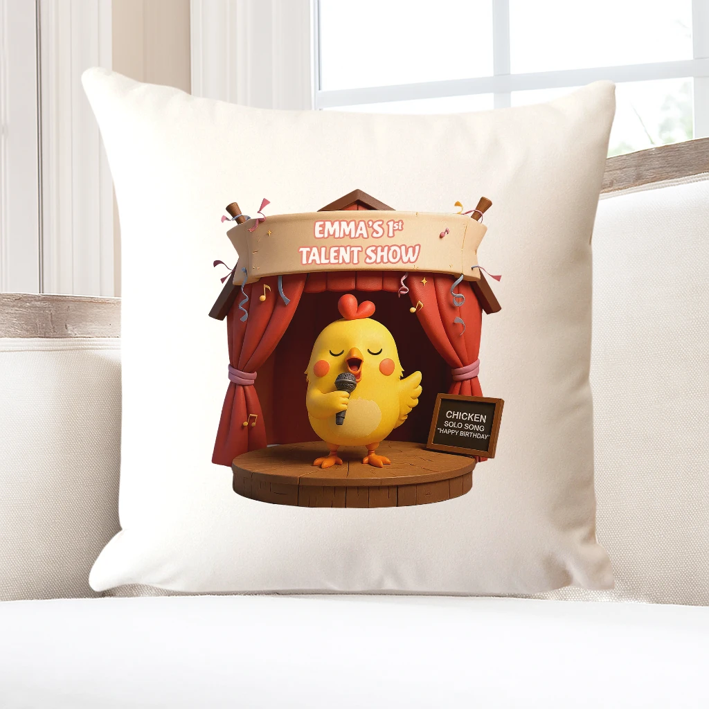 personalized talent show pillow art