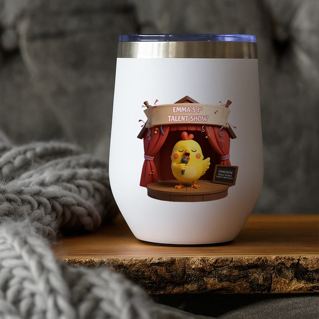 Custom Talent Show Tumbler for Kids – Personalized Farm Talent Show Water Bottle Birthday Gift & Room Decor