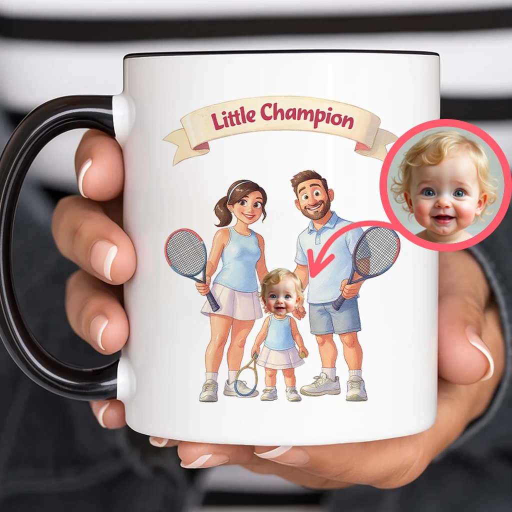 Personalized Tennis Family Mug – Special Decor room & Birthday Gifts for Kids