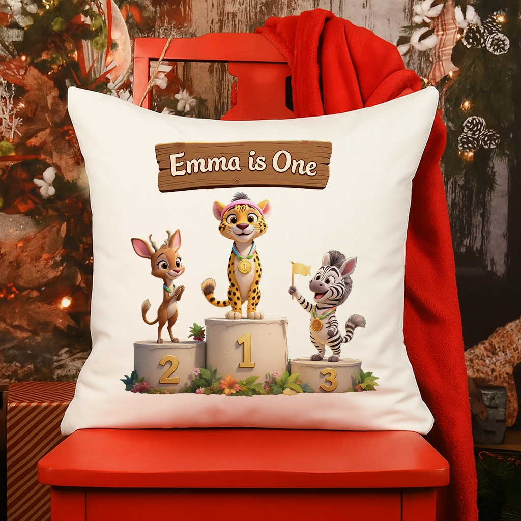 personalized victory podium athletics pillow