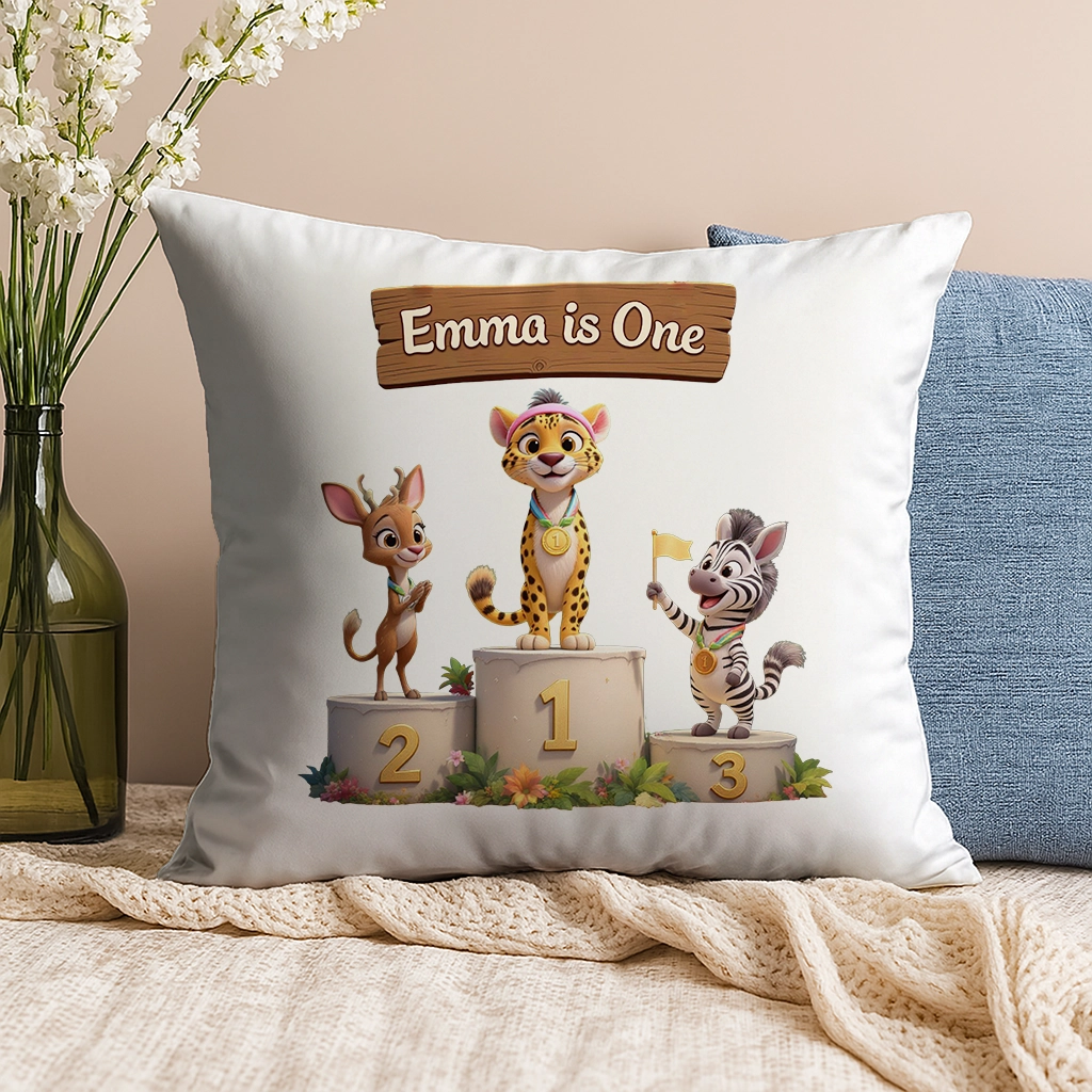 personalized victory podium athletics pillow