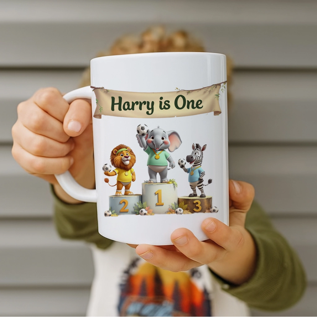Personalized Victory Podium Soccer Mug – Customized Unique Decor room & Birthday Gifts for Kids