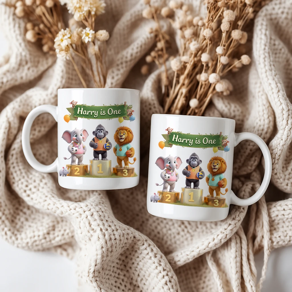 Personalized Victory Podium Sports Mug – Soccer, Basketball, Volleyball Decor & Birthday Gifts for Kids