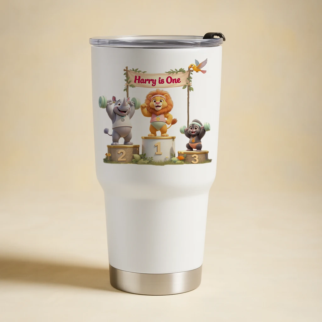 personalized victory podium weightlifting tumbler