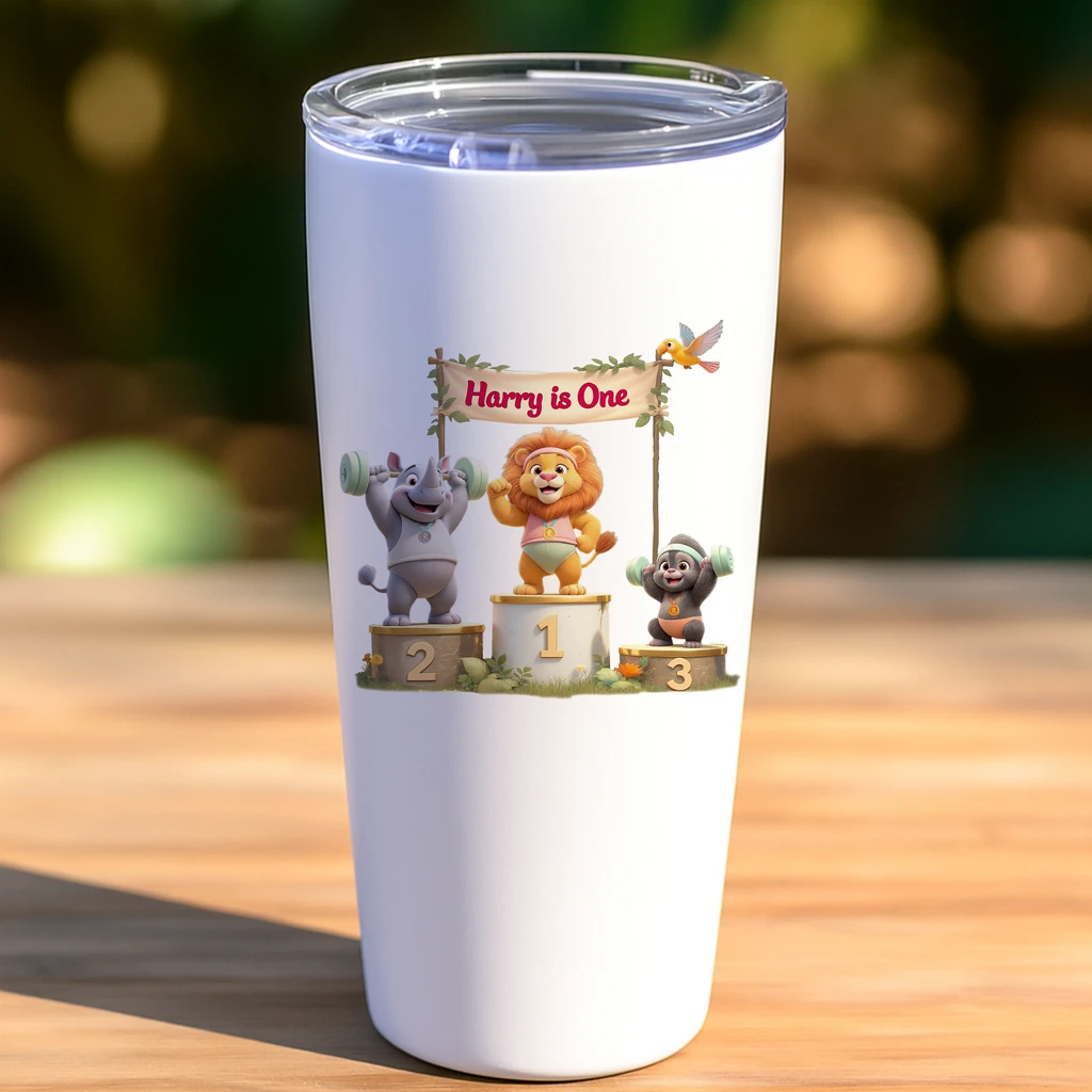 personalized victory podium weightlifting tumbler