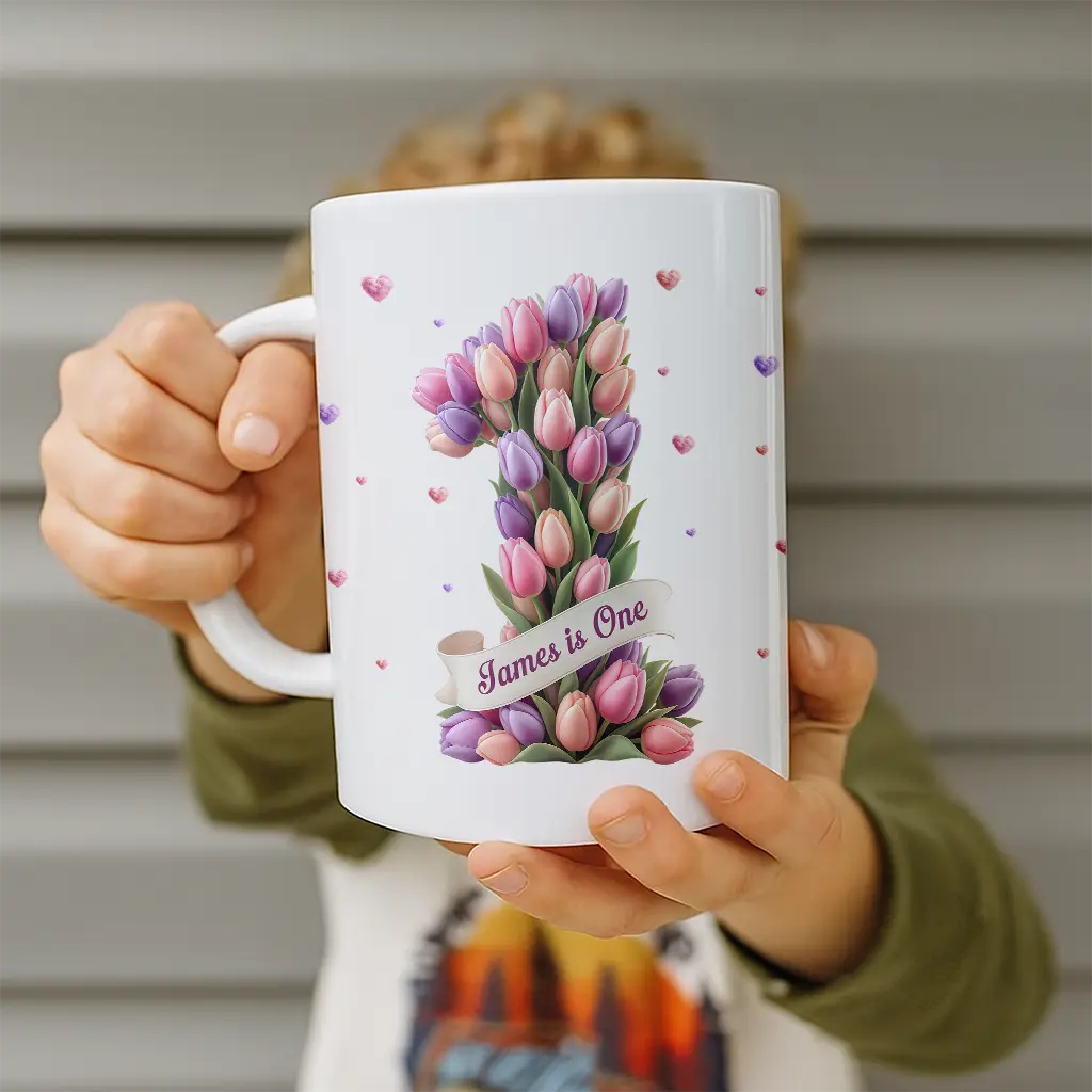 personalized tulip mug for kids