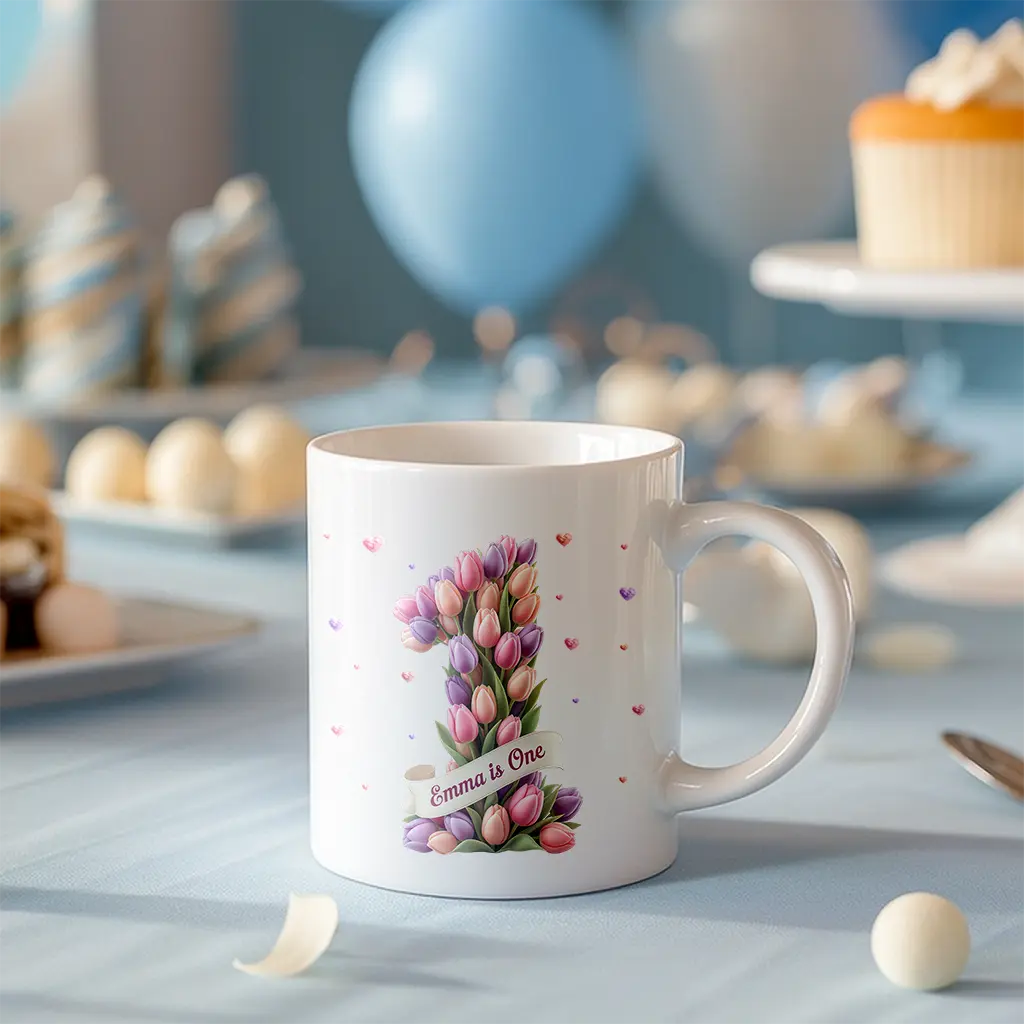 personalized tulip mug for kids