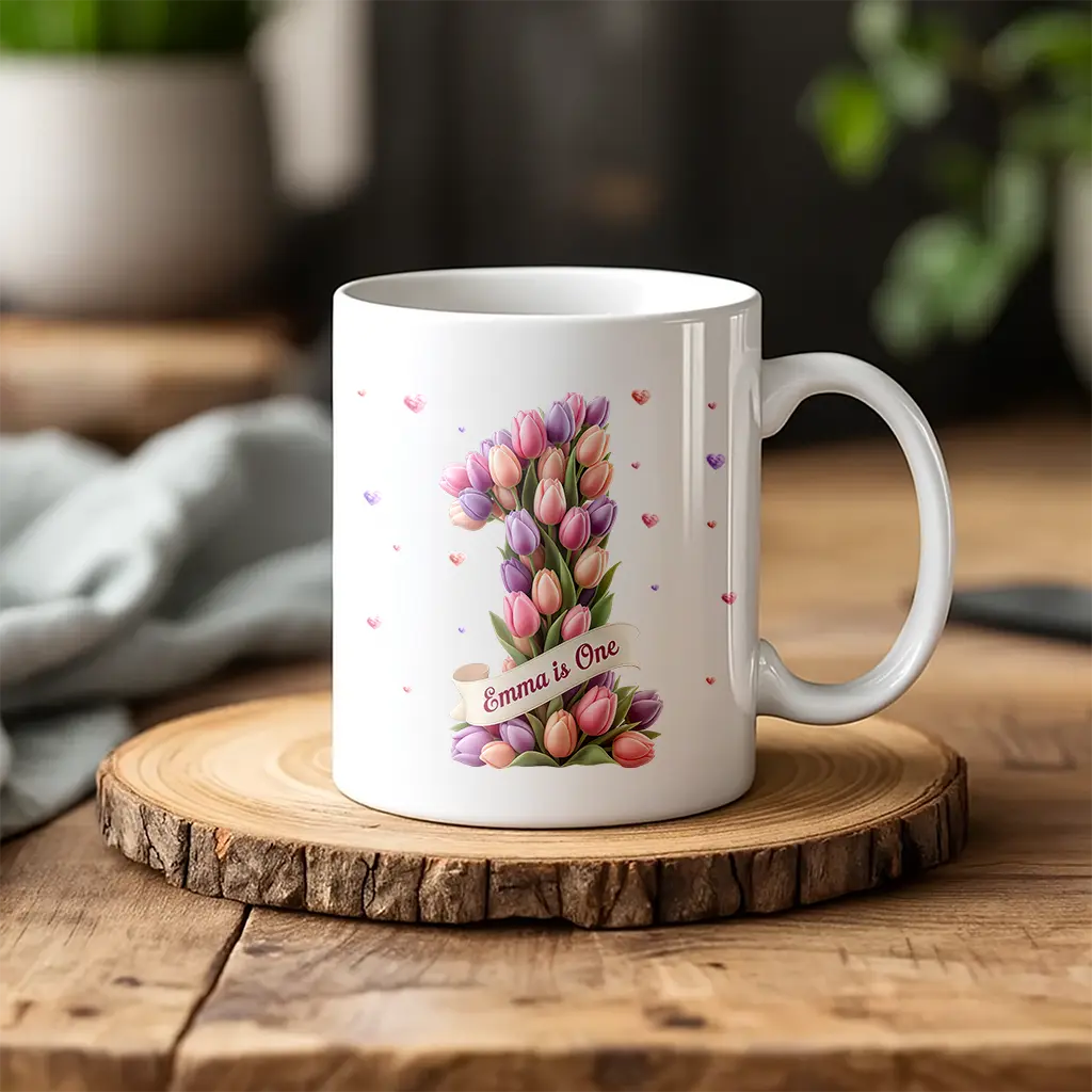 personalized tulip mug for kids