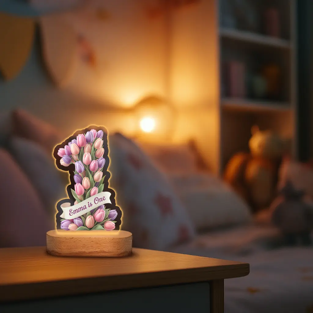 personalized tulip nightlight for kids