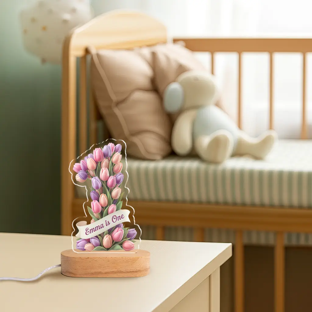 personalized tulip nightlight for kids
