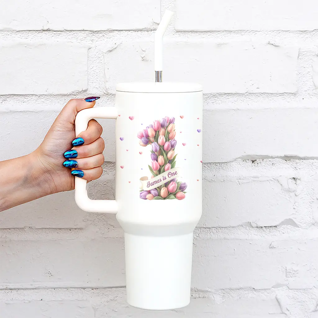 personalized tulip tumbler for kids