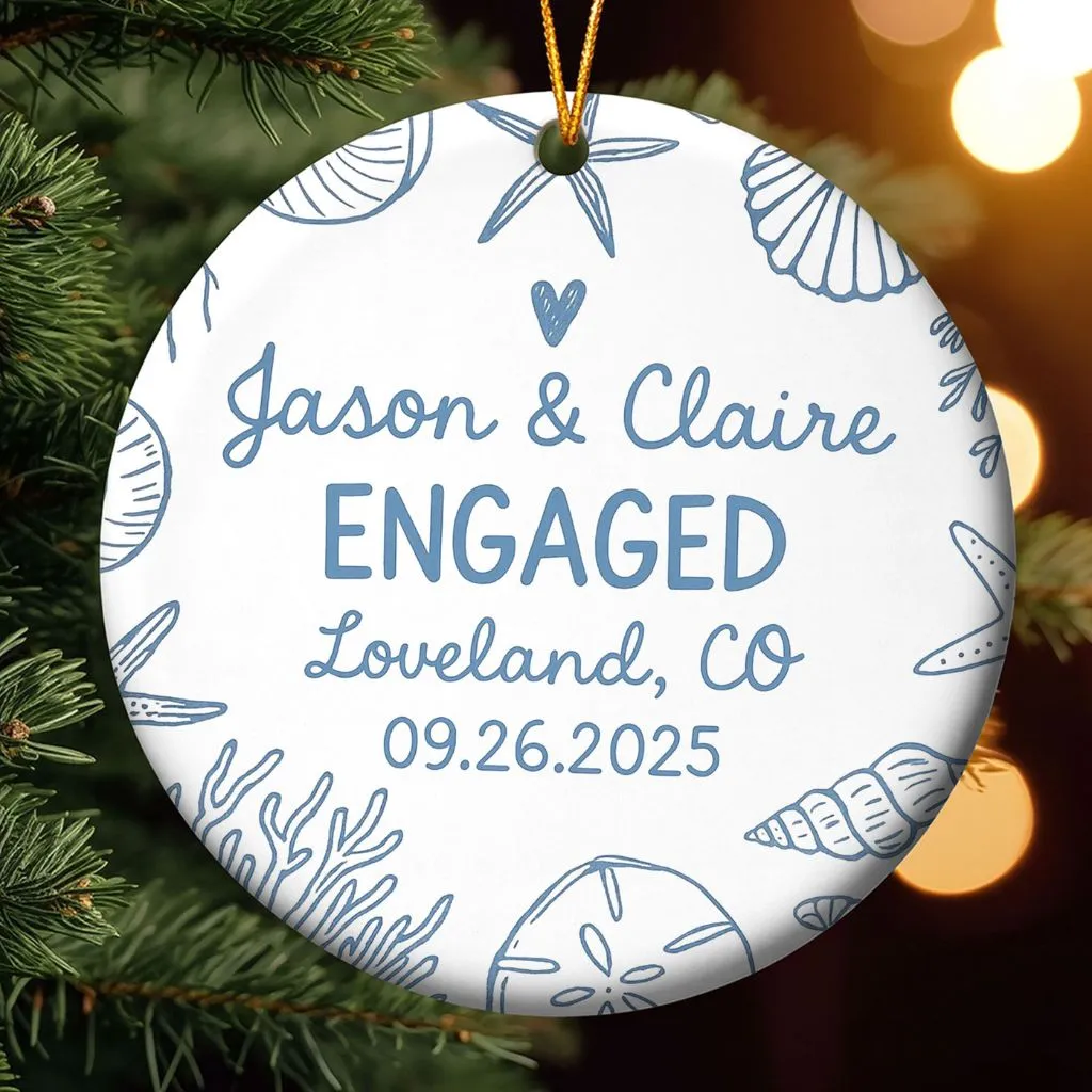 2025 Engagement Christmas Ornament Gift