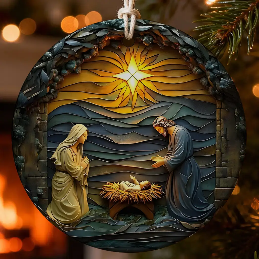 Baby Jesus Christmas Ornament | Traditional Nativity Scene Keepsake | Meaningful Religious Decoration