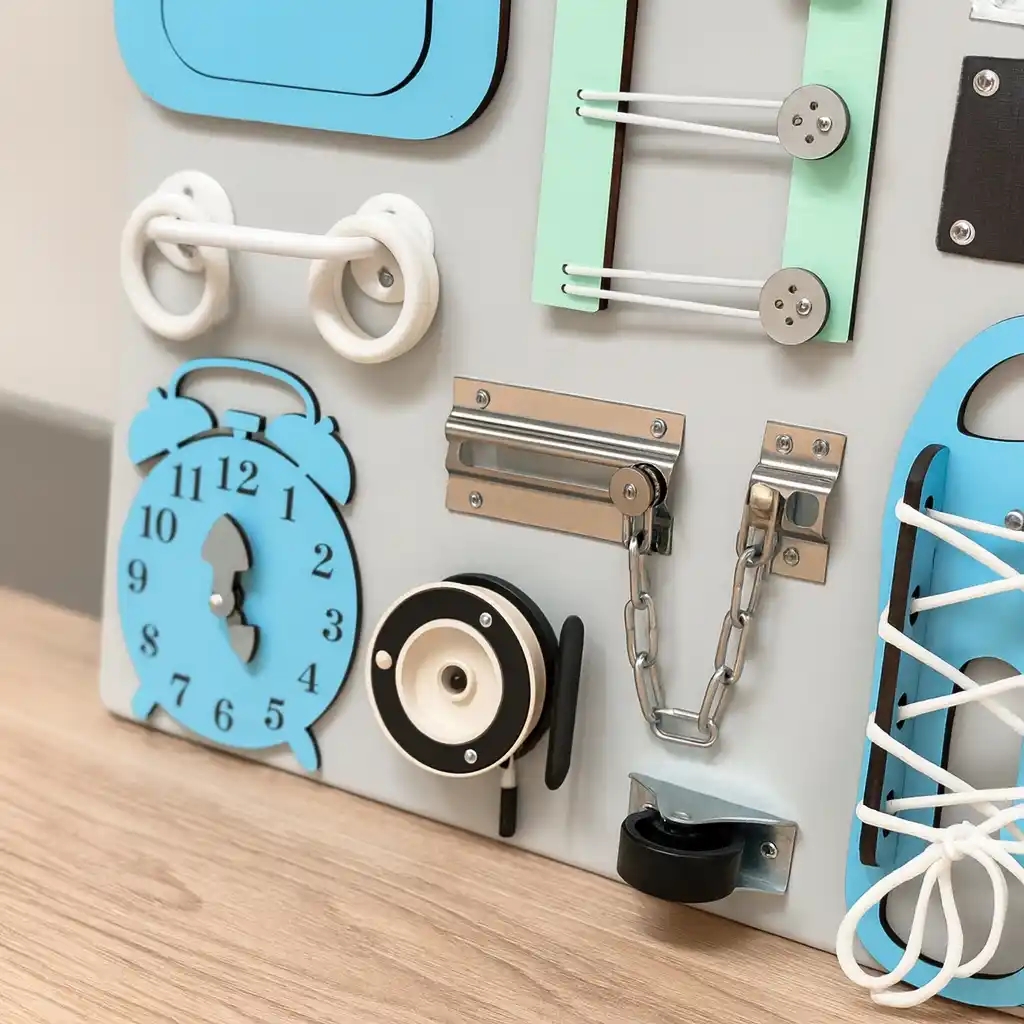 Blue-Mint Busy Board for Kids