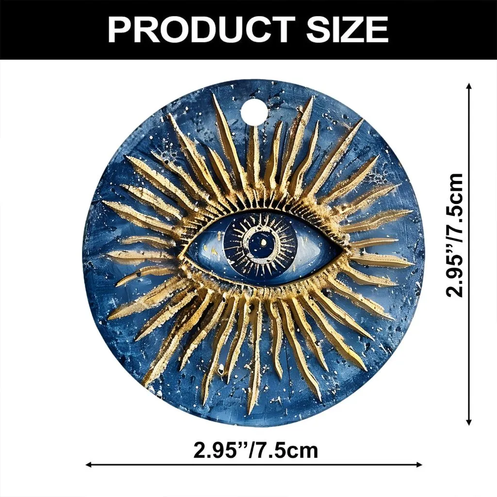 Ceramic Evil Eye Christmas Ornament