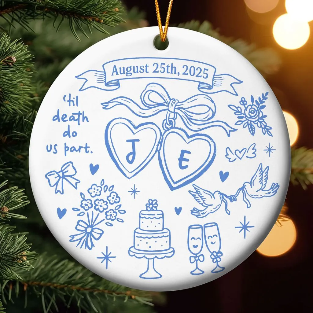 Custom First Christmas Married Ornament