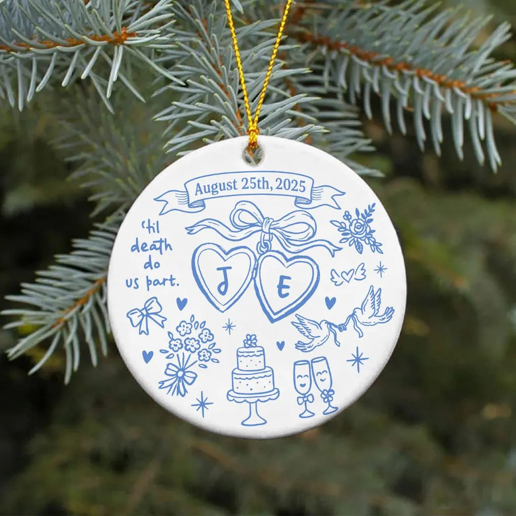 Custom First Christmas Married Ornament