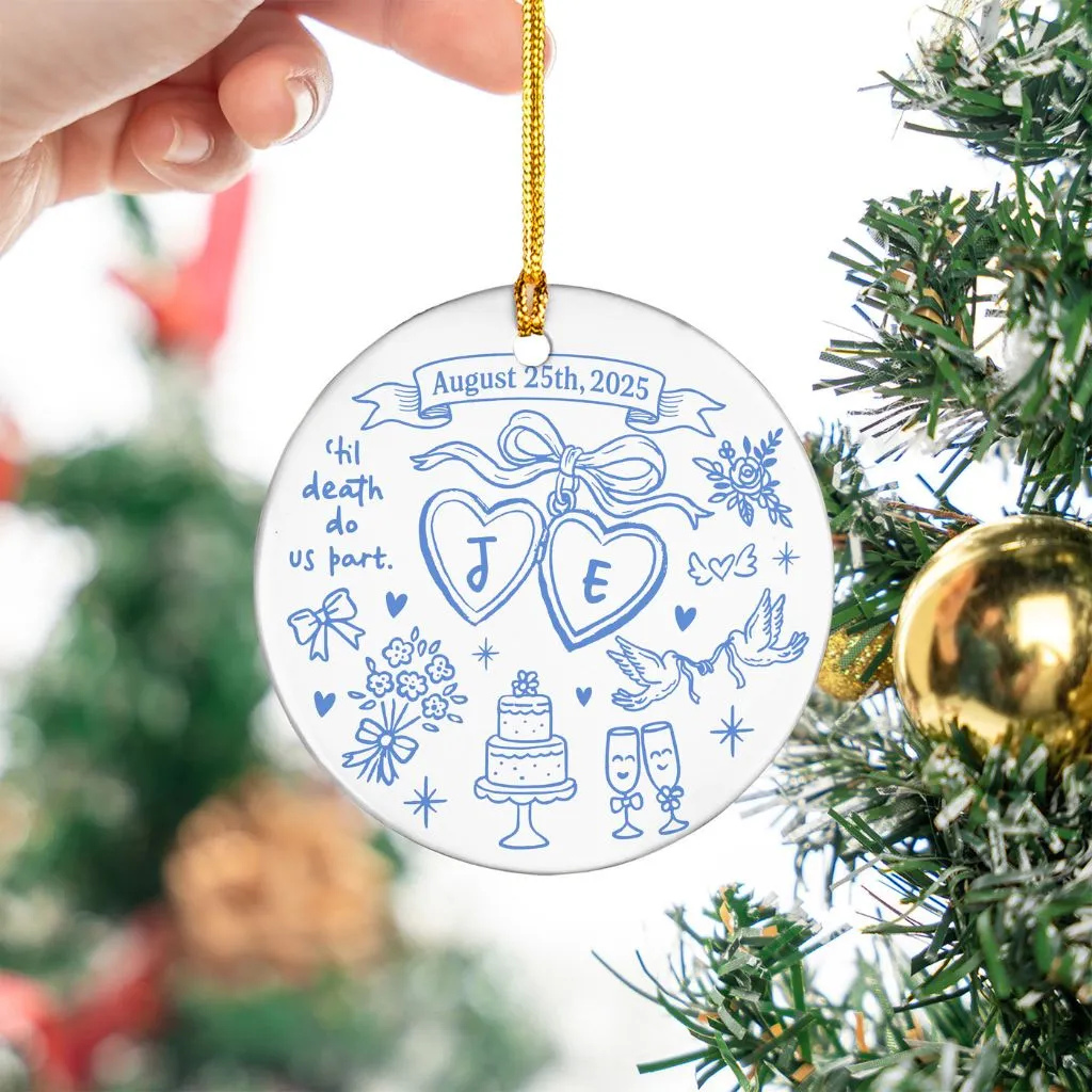 Custom First Christmas Married Ornament