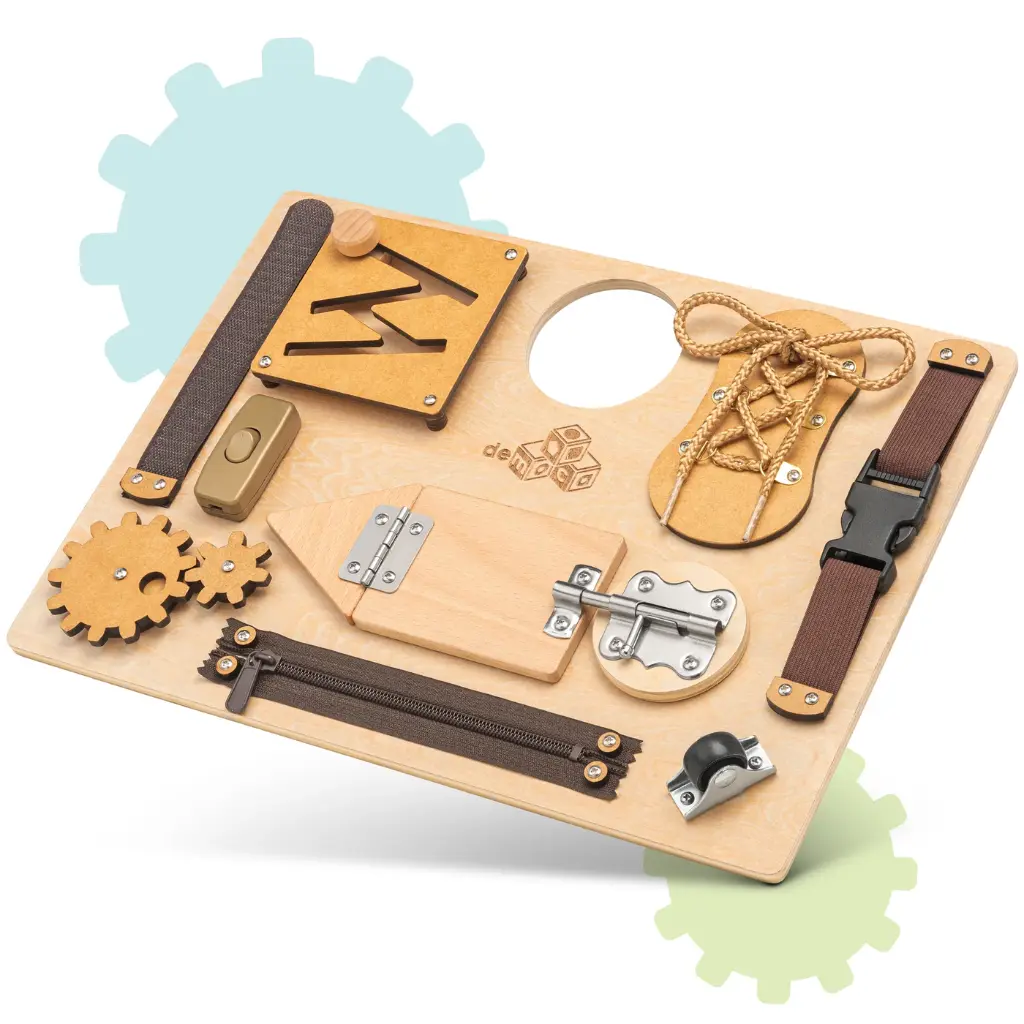 Educational Busy Board for Preschoolers – Brain Development & Problem-Solving Toy – Unique Birthday Gifts